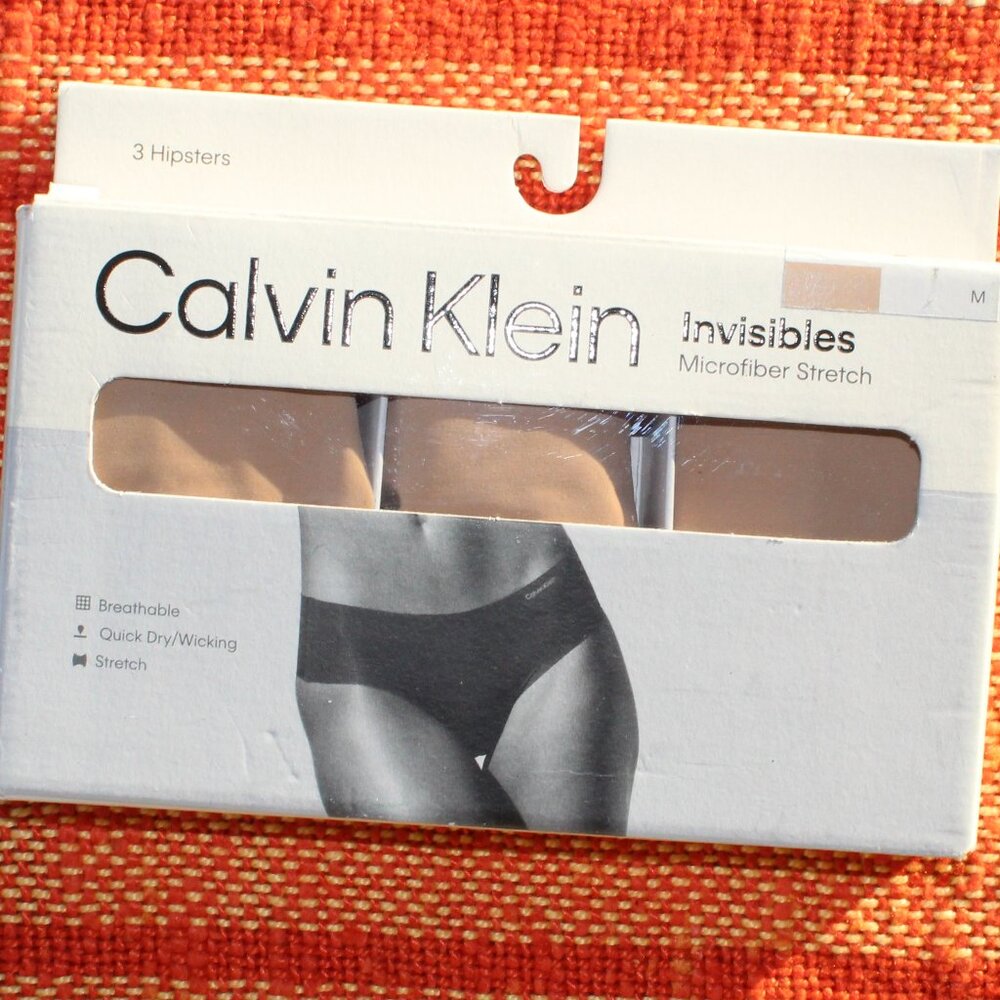 NWT Calvin Klein Invisibles Collection 3-Pack Hipster Size M